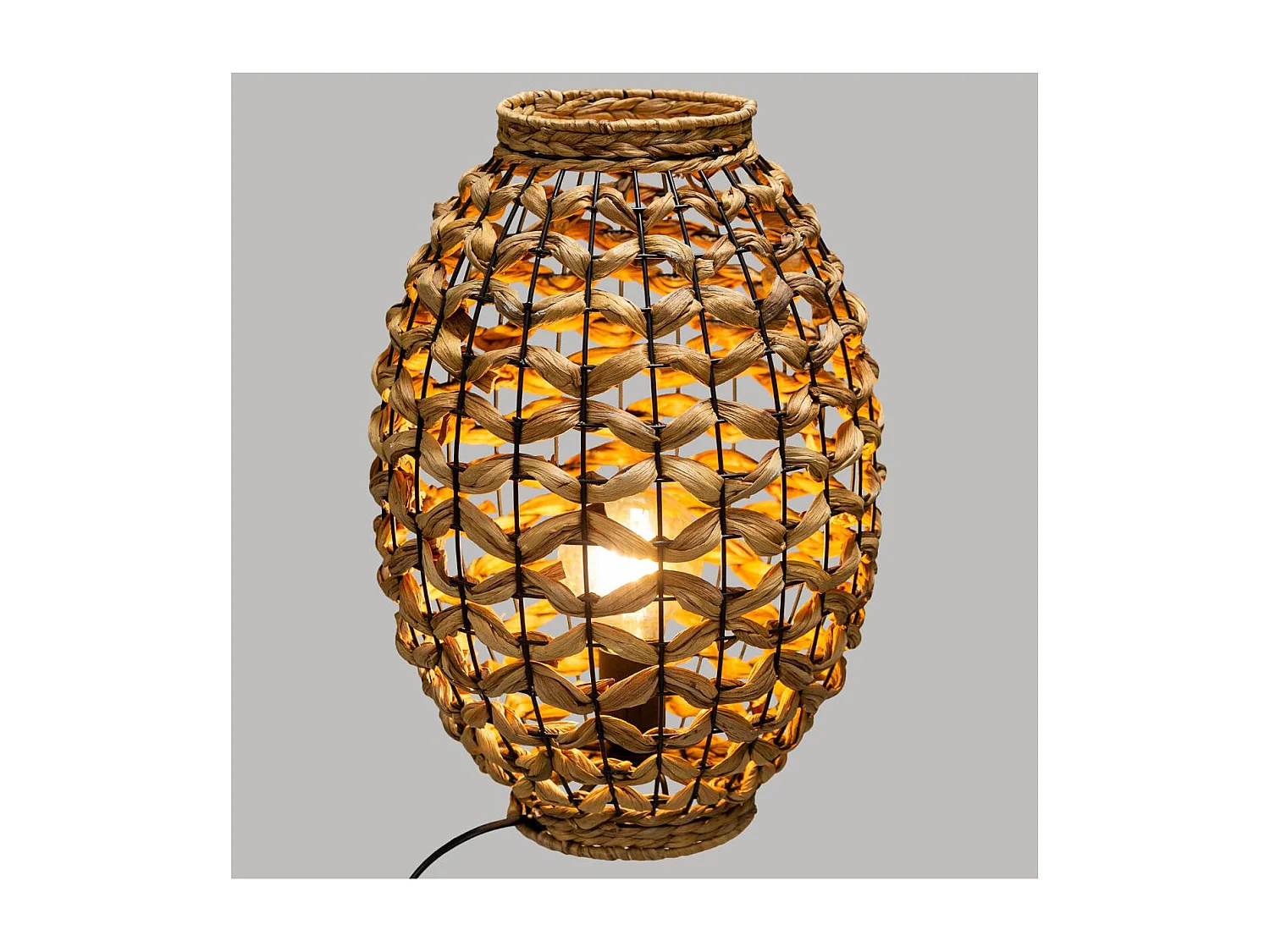 Lampe à poser en Jacinthe naturel H 40 cm