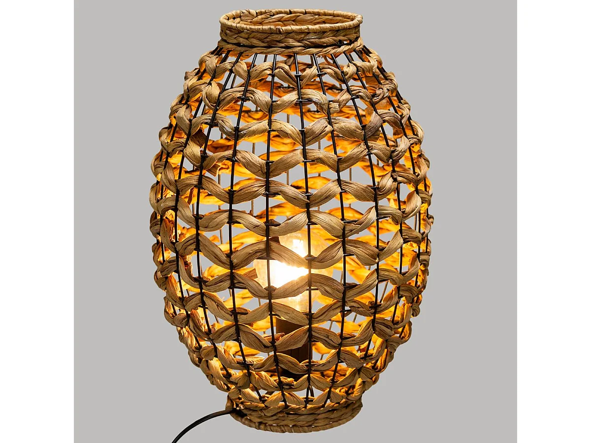 Lampe à poser en Jacinthe naturel H 40 cm