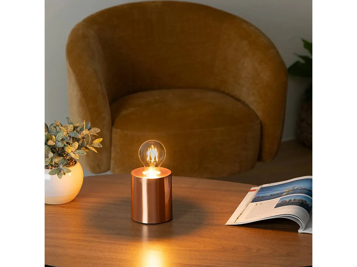 Lampe Socle en métal Cuivre H 10.5 cm