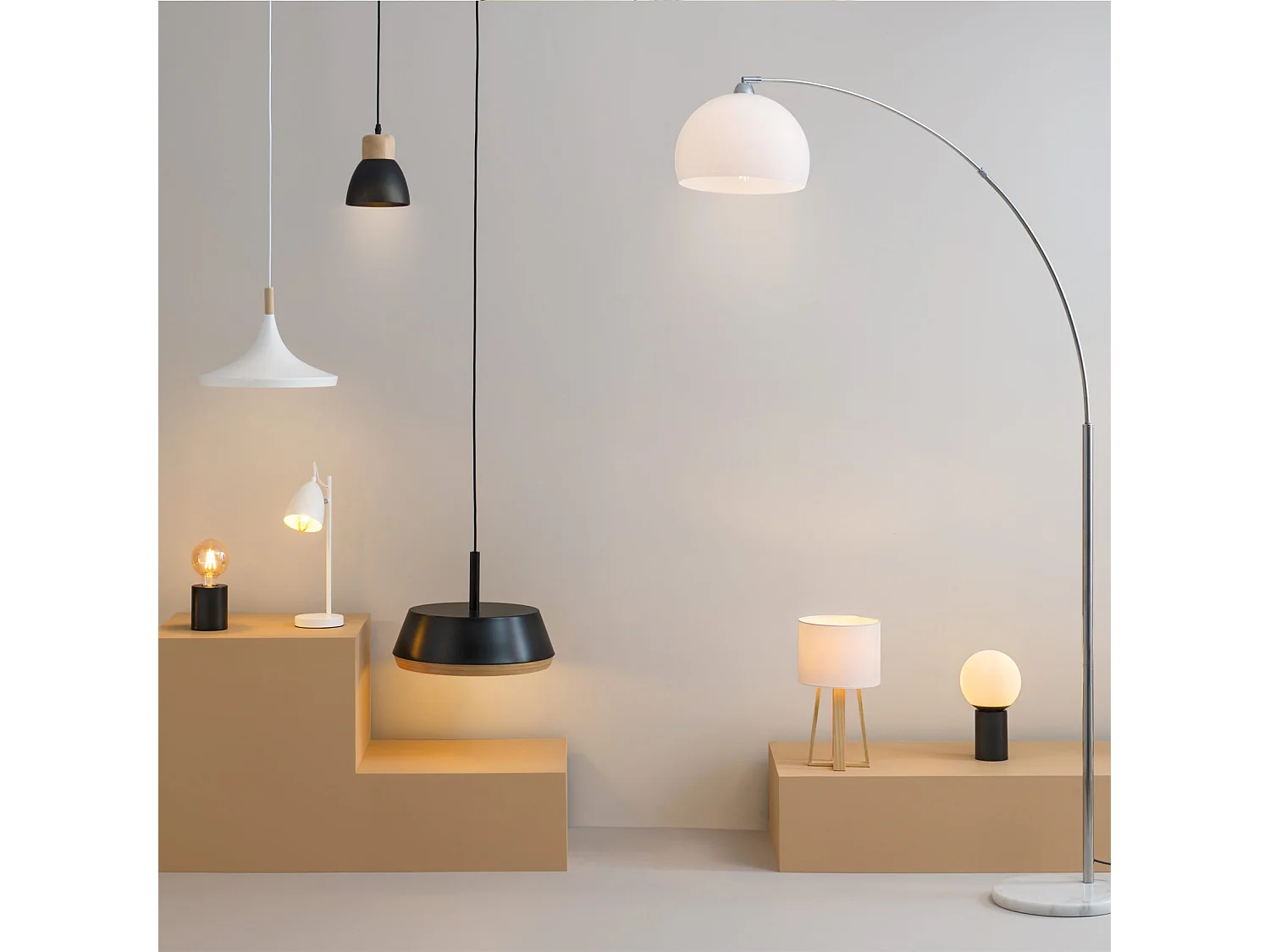 Lampe Socle en métal Cuivre H 10.5 cm