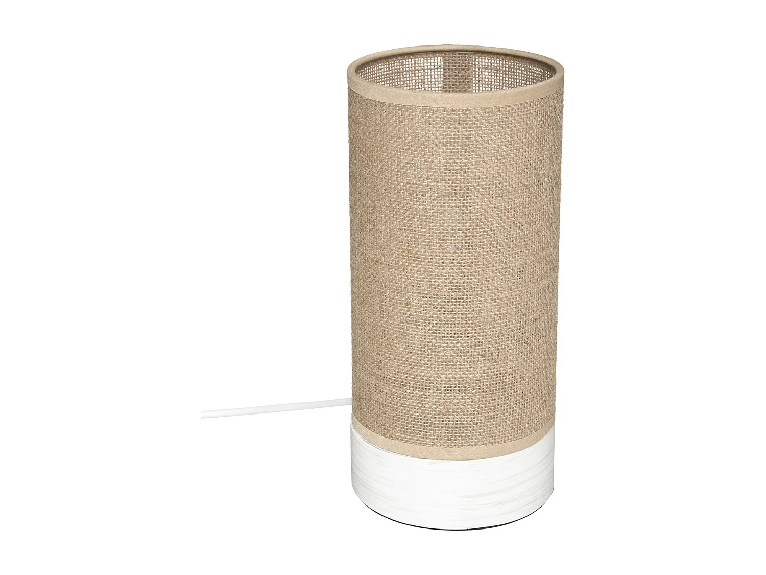 Lampe à poser en Bois et Lin H 27 cm