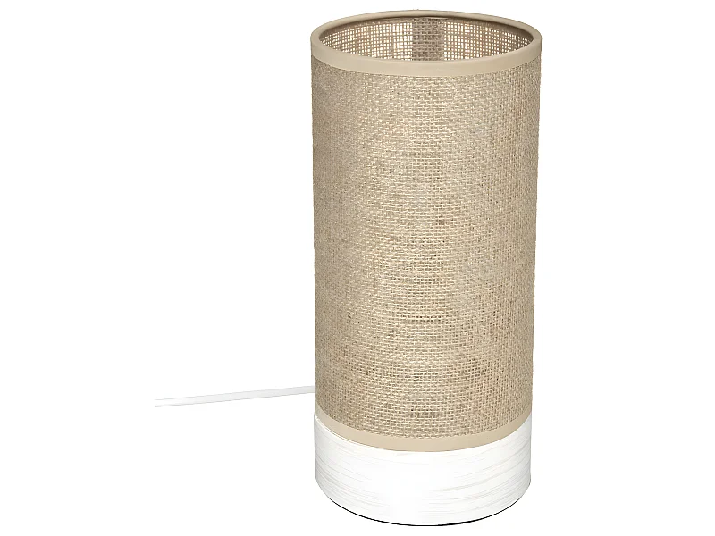 Lampe à poser en Bois et Lin H 27 cm