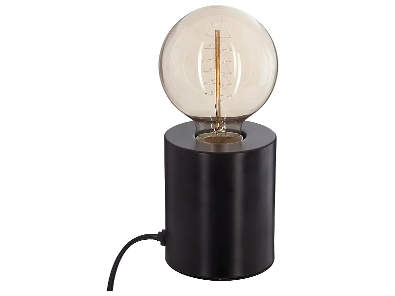 Lampe Socle en métal Noir H 10.5 cm