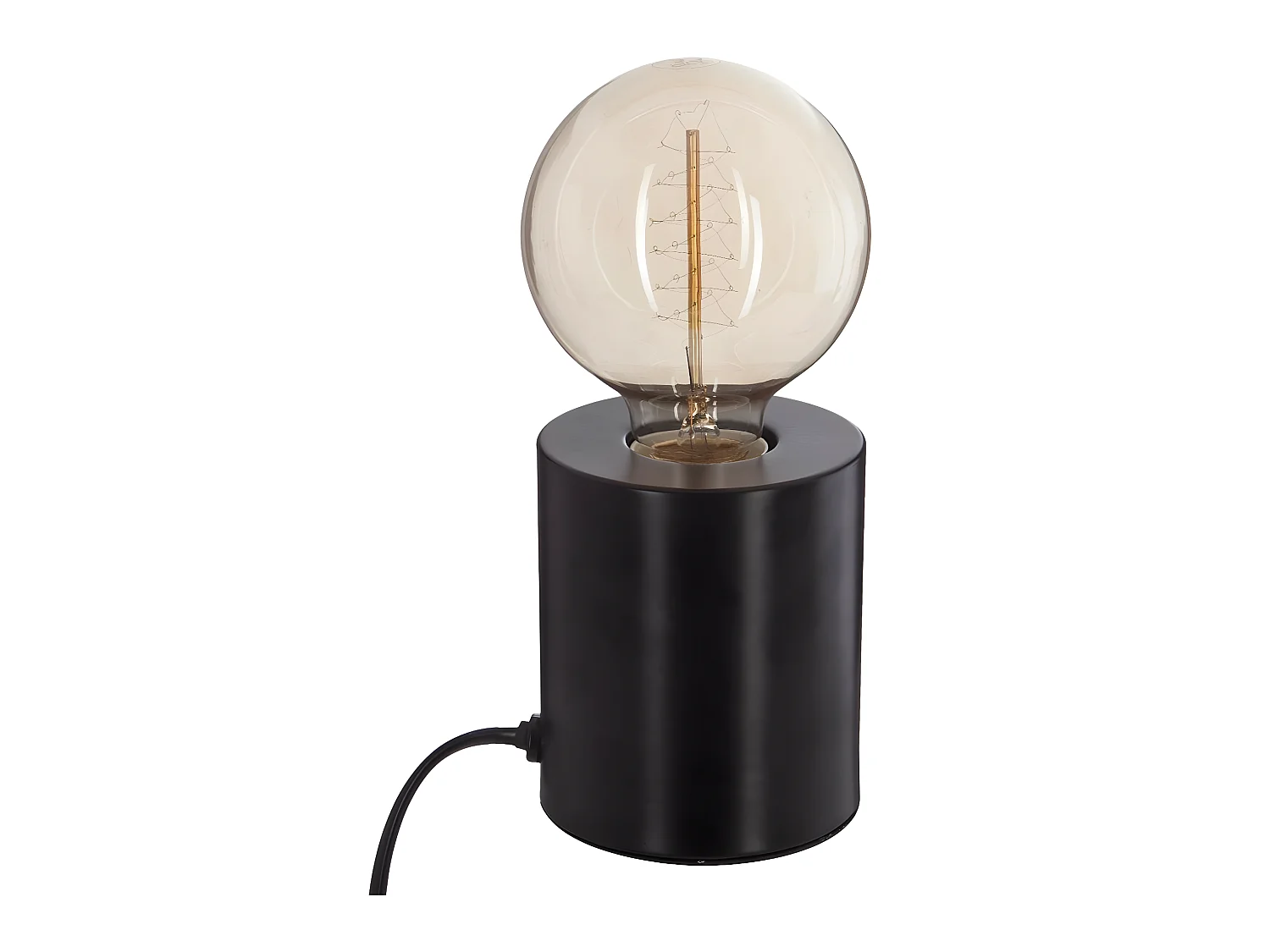 Lampe Socle en métal Noir H 10.5 cm
