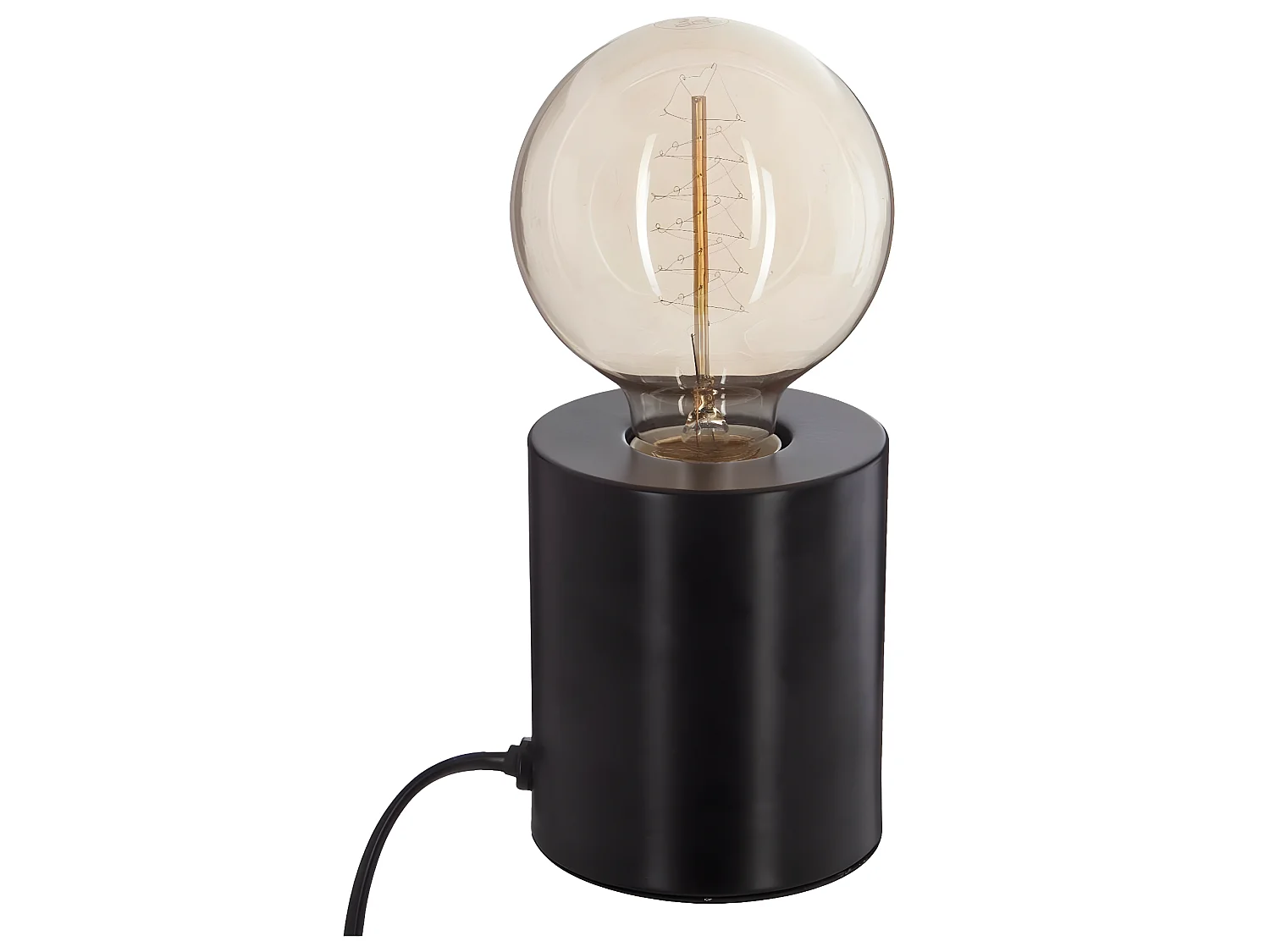 Lampe Socle en métal Noir H 10.5 cm