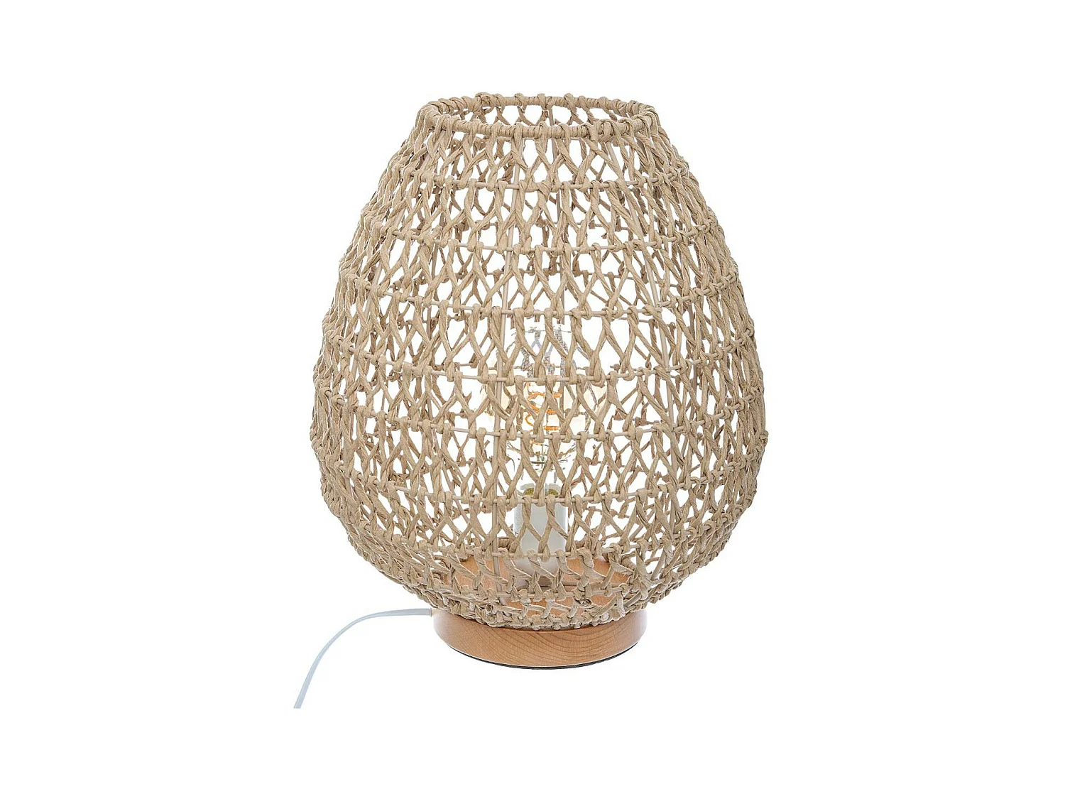 Lampe à poser en métal et papier H 35.5 cm