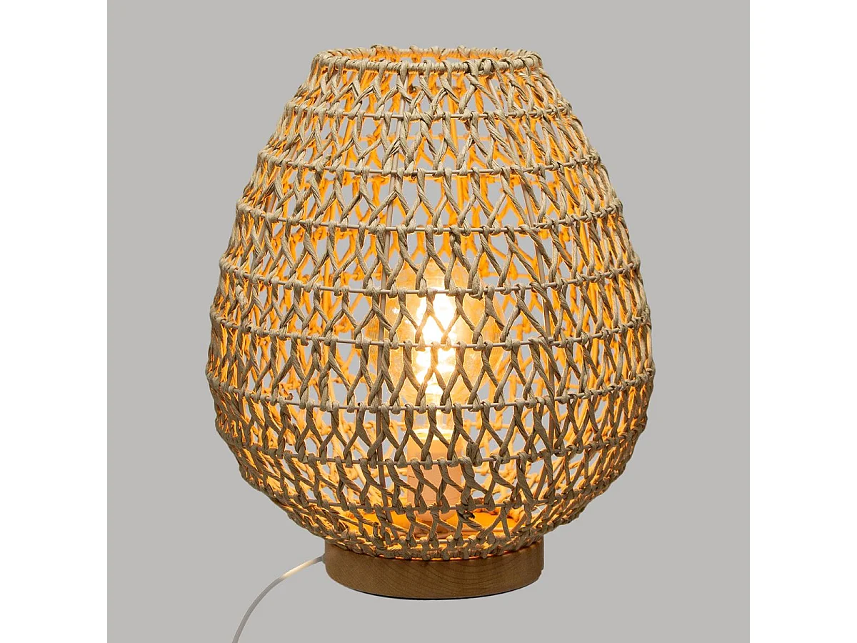 Lampe à poser en métal et papier H 35.5 cm