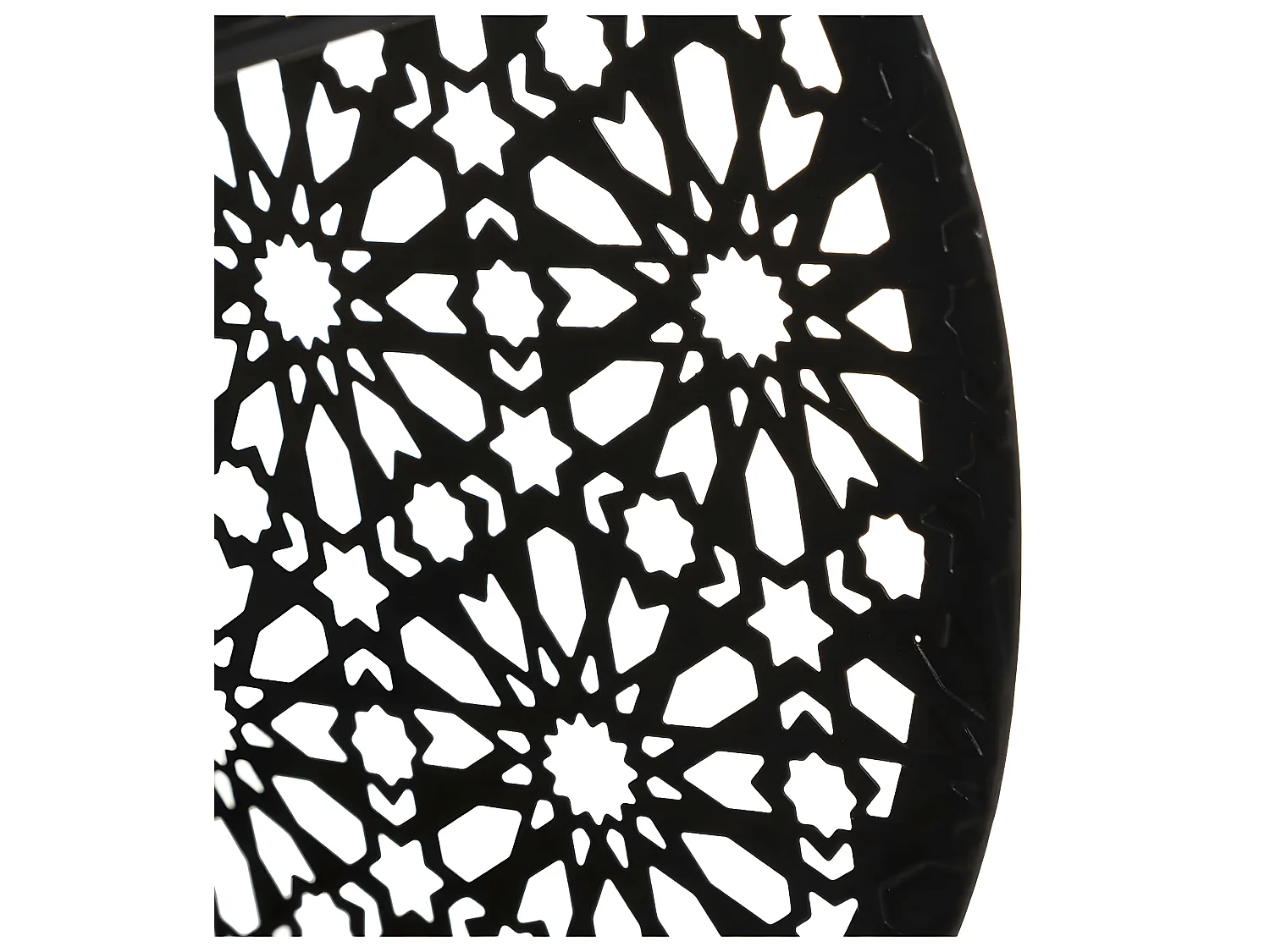 Lampe à poser ronde en Métal Noir D 22 cm