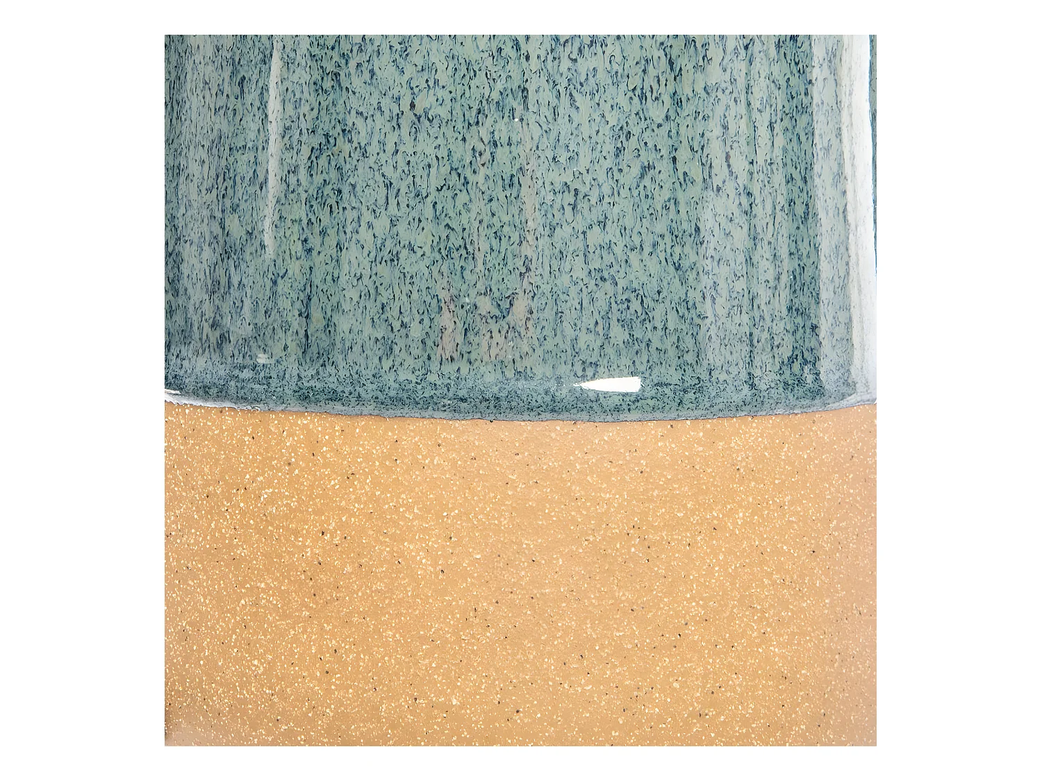 Lampe à poser en céramique bicolore H 43 cm