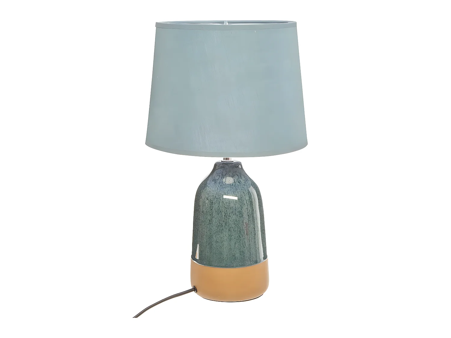 Lampe à poser en céramique bicolore H 43 cm
