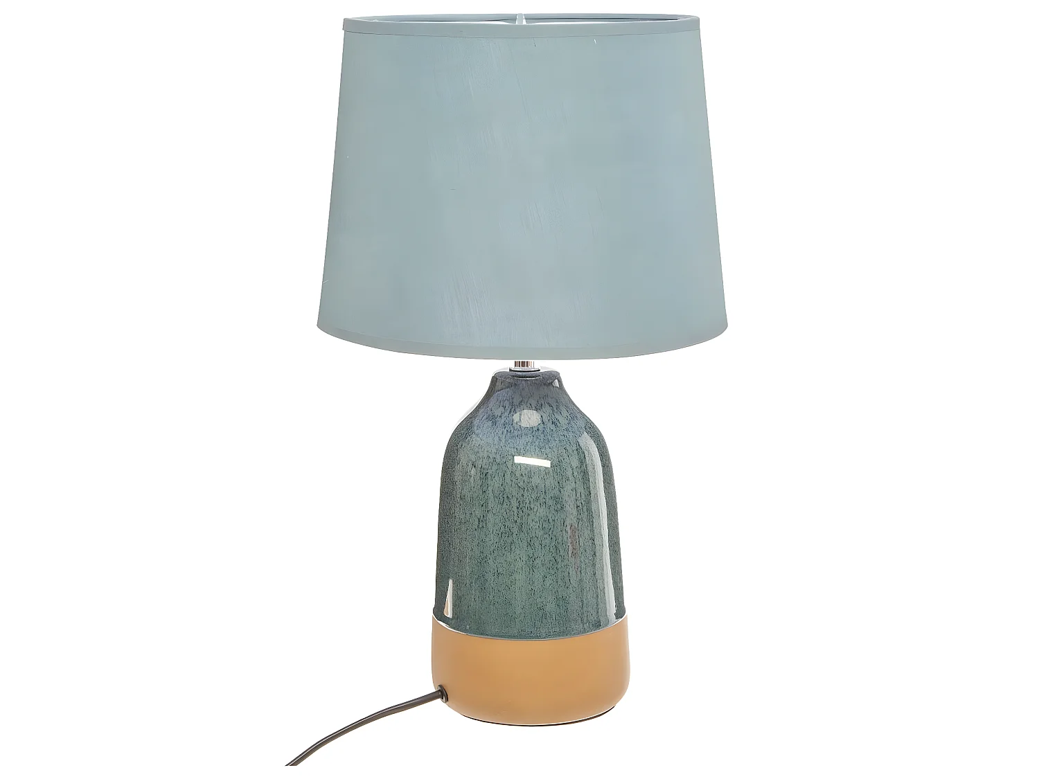 Lampe à poser en céramique bicolore H 43 cm