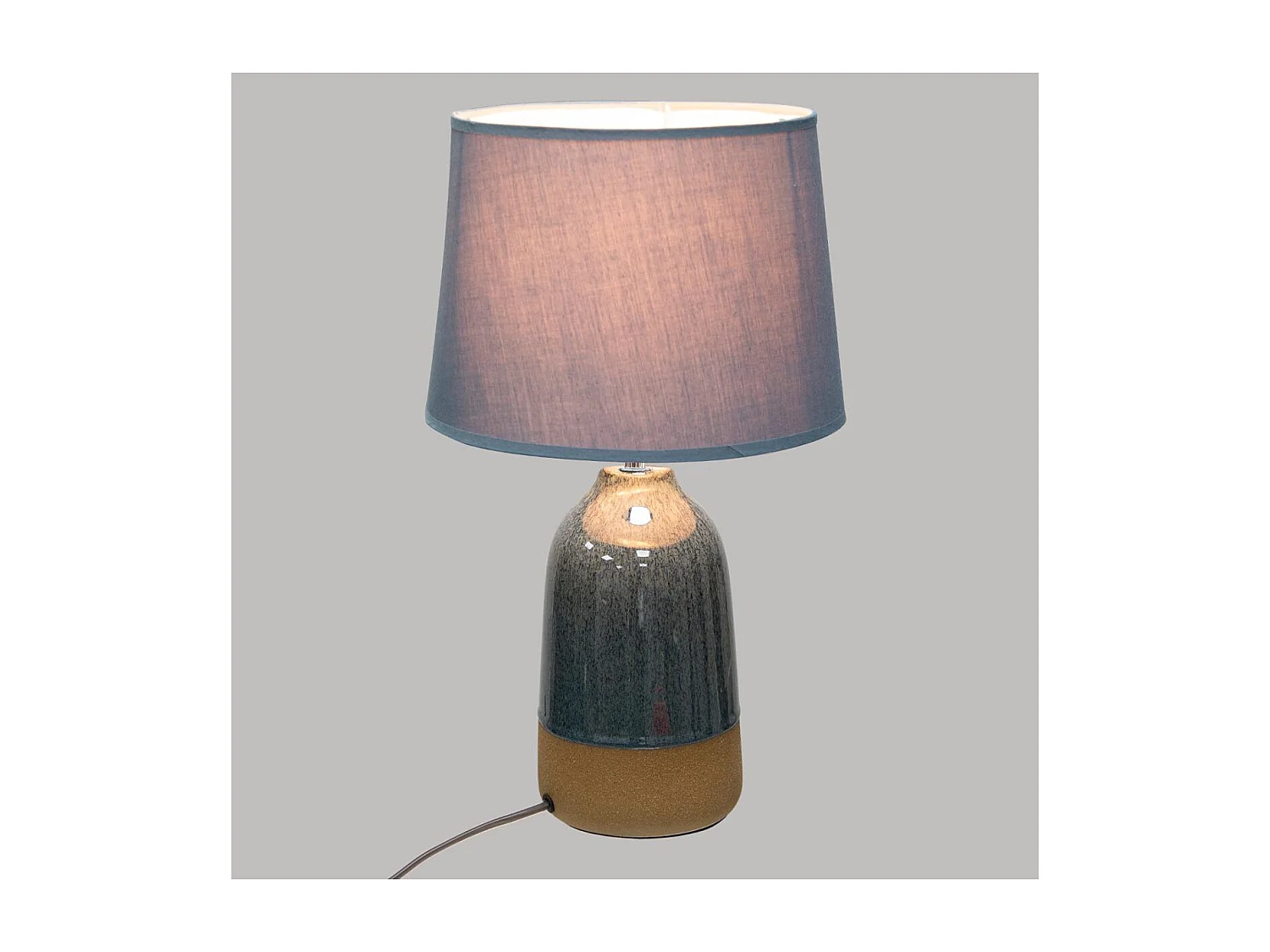 Lampe à poser en céramique bicolore H 43 cm