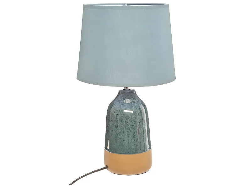Lampe à poser en céramique bicolore H 43 cm
