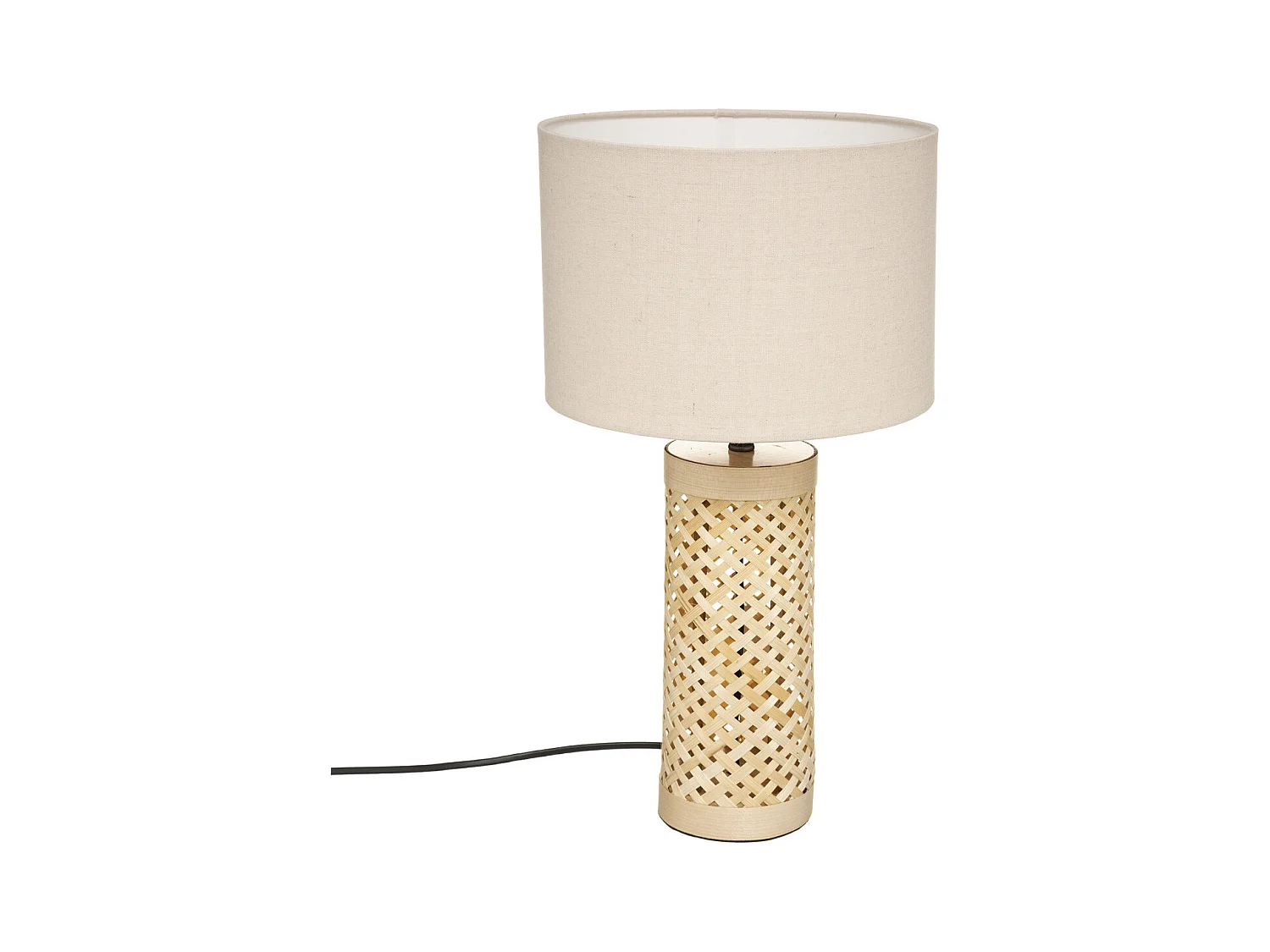 Lampe à poser en Bambou D 26 x H 47 cm