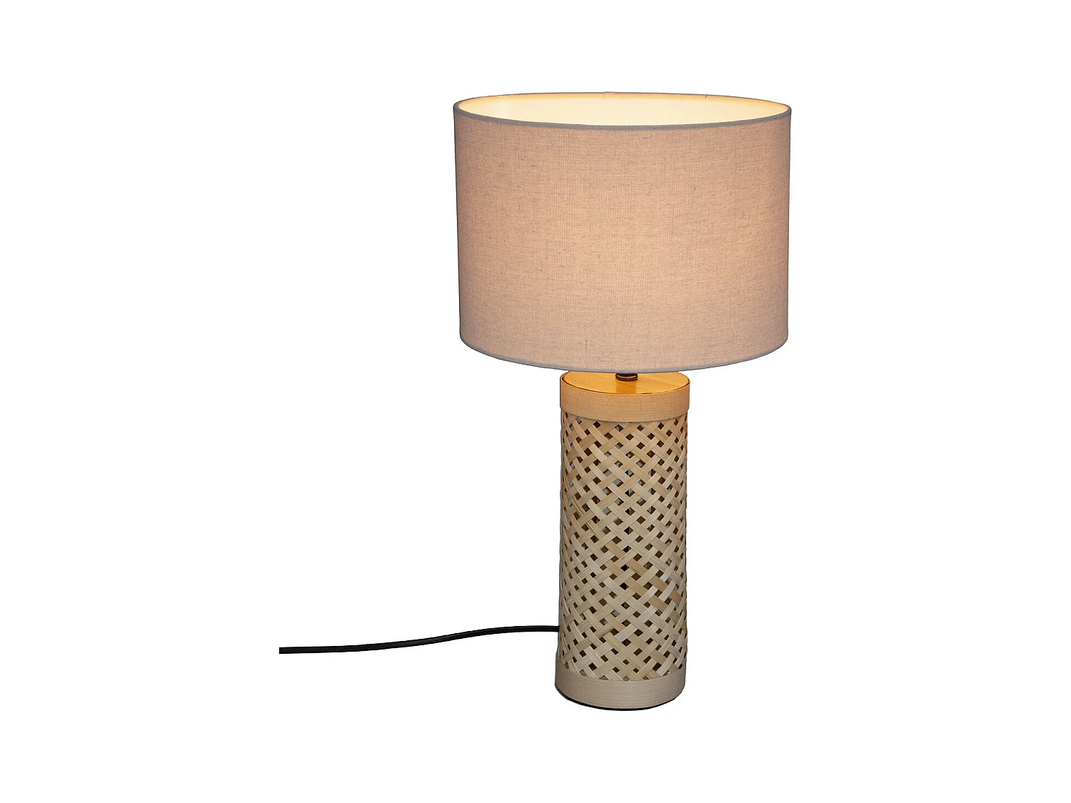 Lampe à poser en Bambou D 26 x H 47 cm