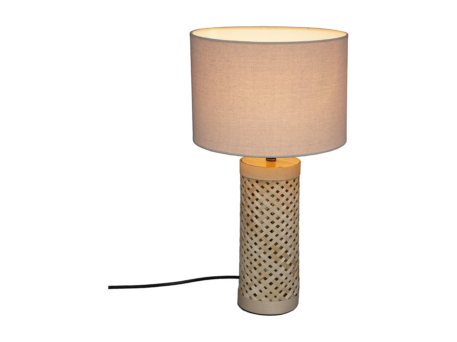 Lampe à poser en Bambou D 26 x H 47 cm