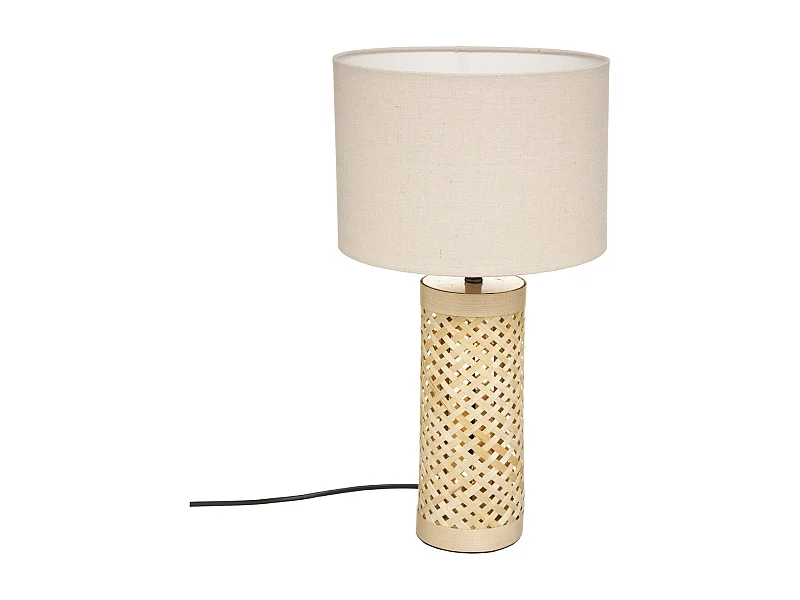 Lampe à poser en Bambou D 26 x H 47 cm