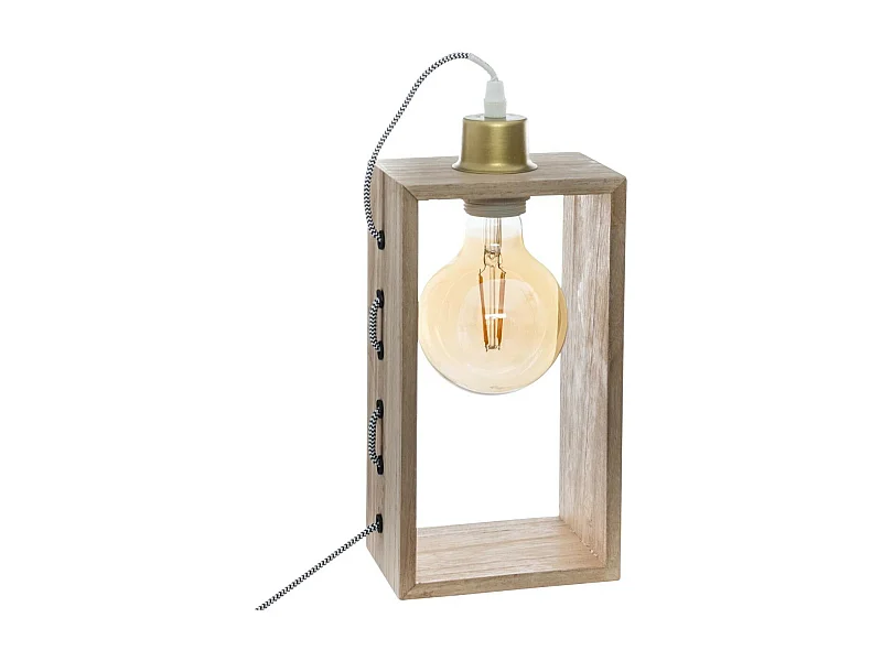 Lampe design et originale en Bois H 28 cm