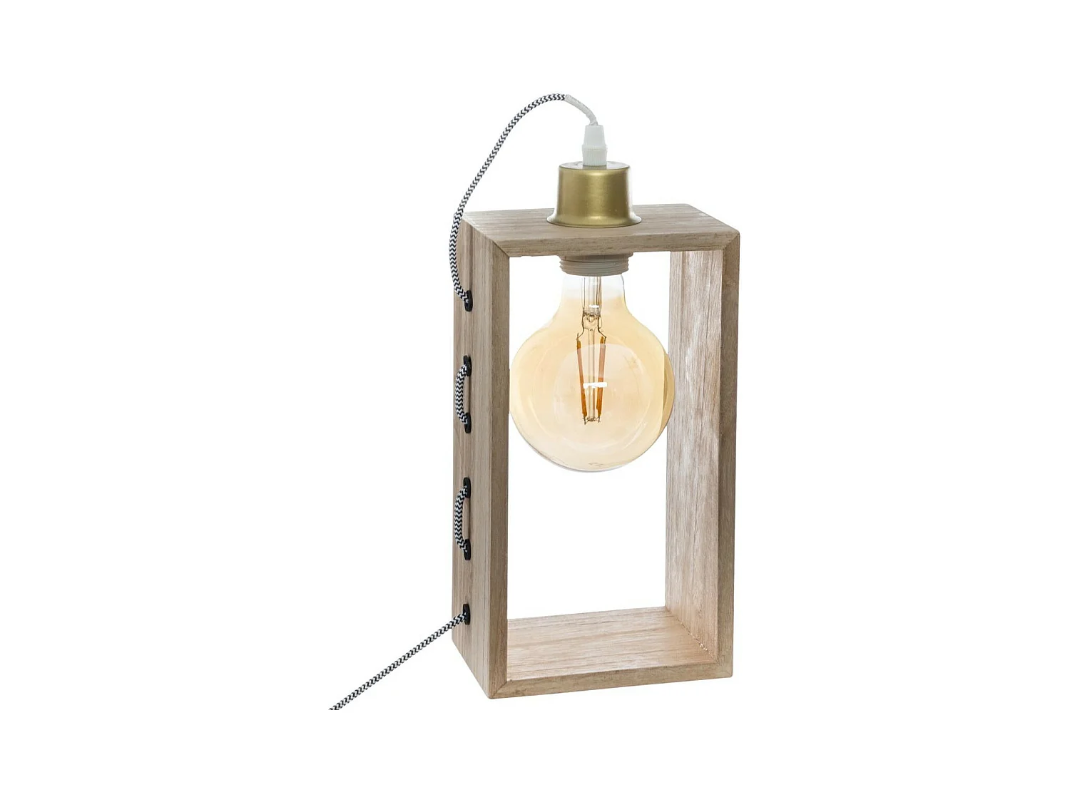 Lampe design et originale en Bois H 28 cm