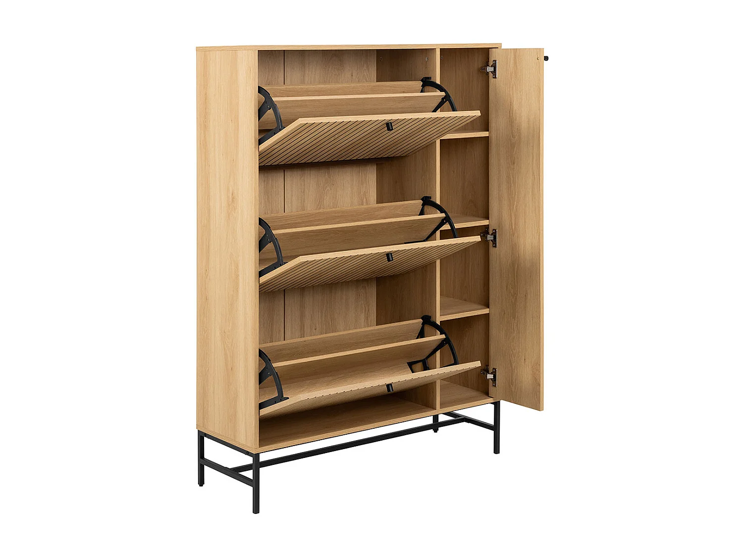 Albany meuble à chaussures 3 tiroirs 3 étagères nature.