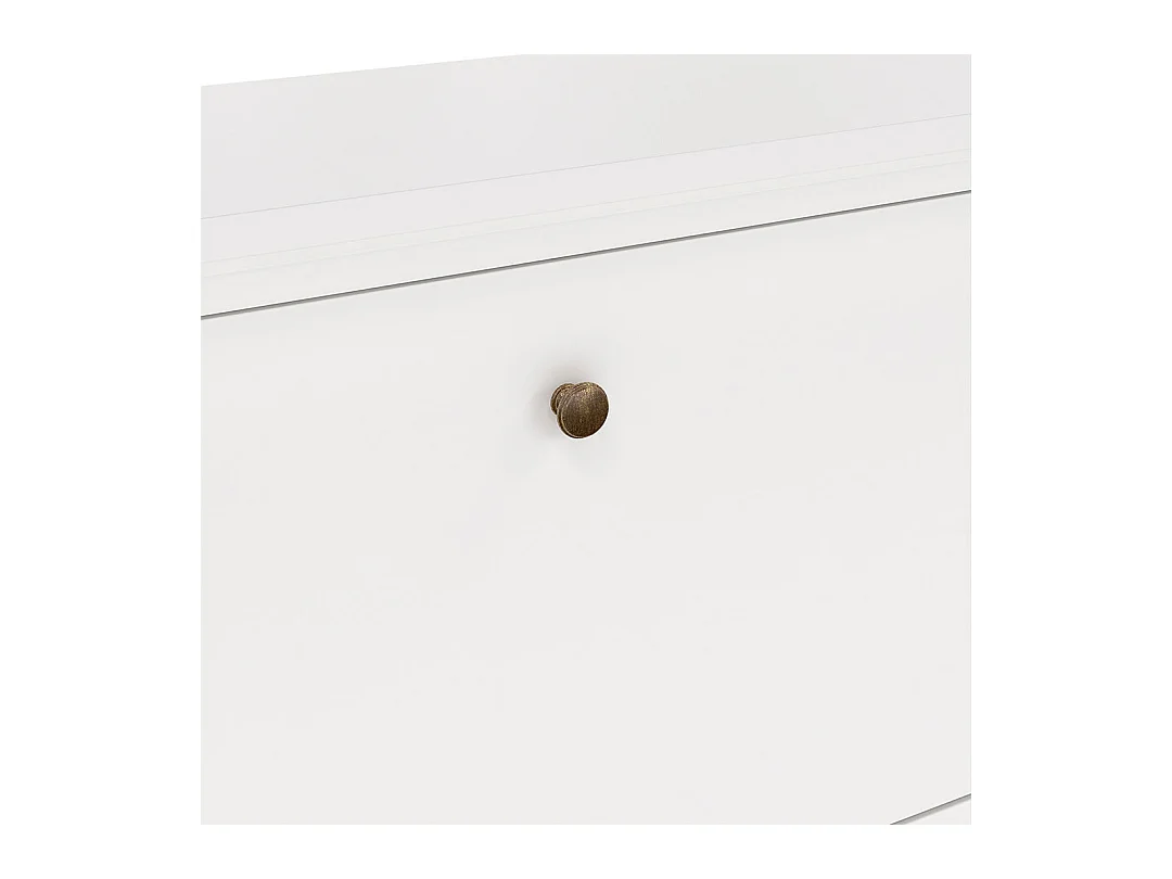 Venedig meuble à chaussures avec 3 portes battantes en blanc.