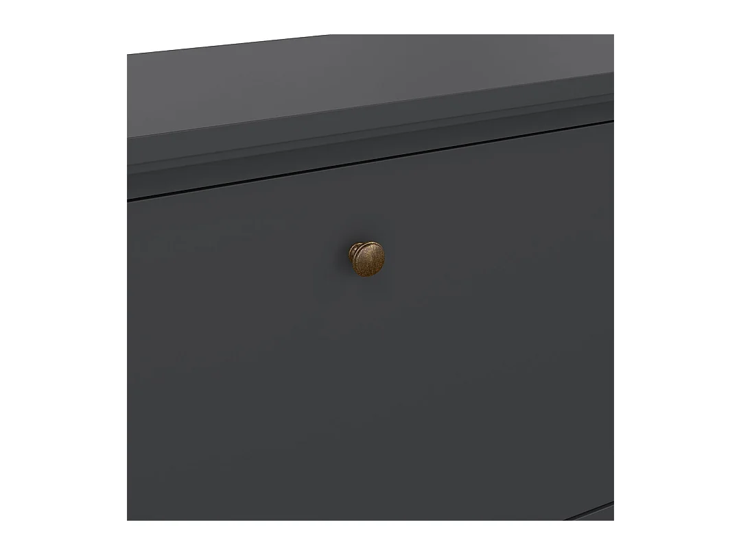 Venedig meuble à chaussures avec 3 portes battantes gris mat.