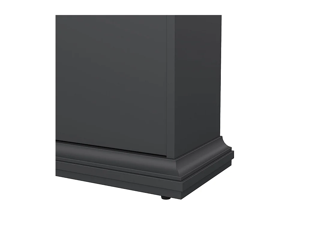 Venedig meuble à chaussures avec 3 portes battantes gris mat.