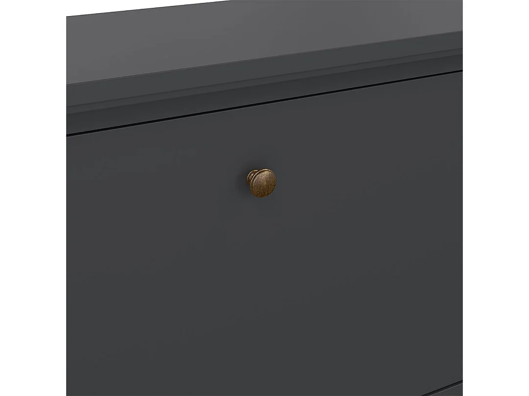 Venedig schoenenkast met 3 klepdeuren mat grijs.