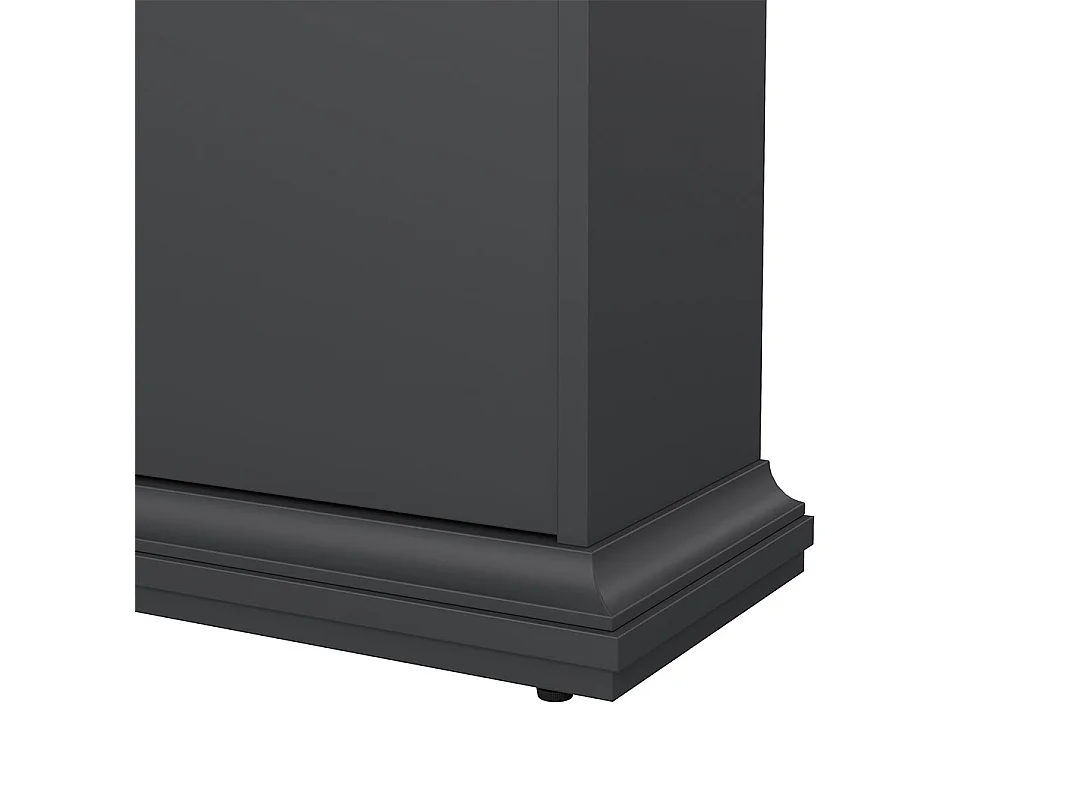 Venedig schoenenkast met 3 klepdeuren mat grijs.