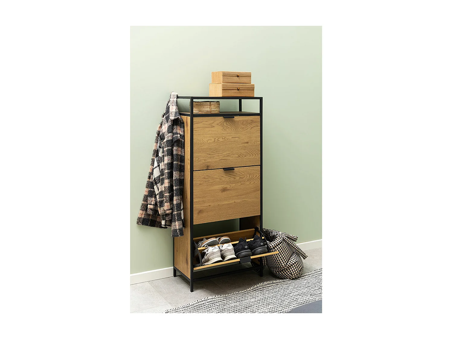 Sea schoenenkast 3 lades zwart.