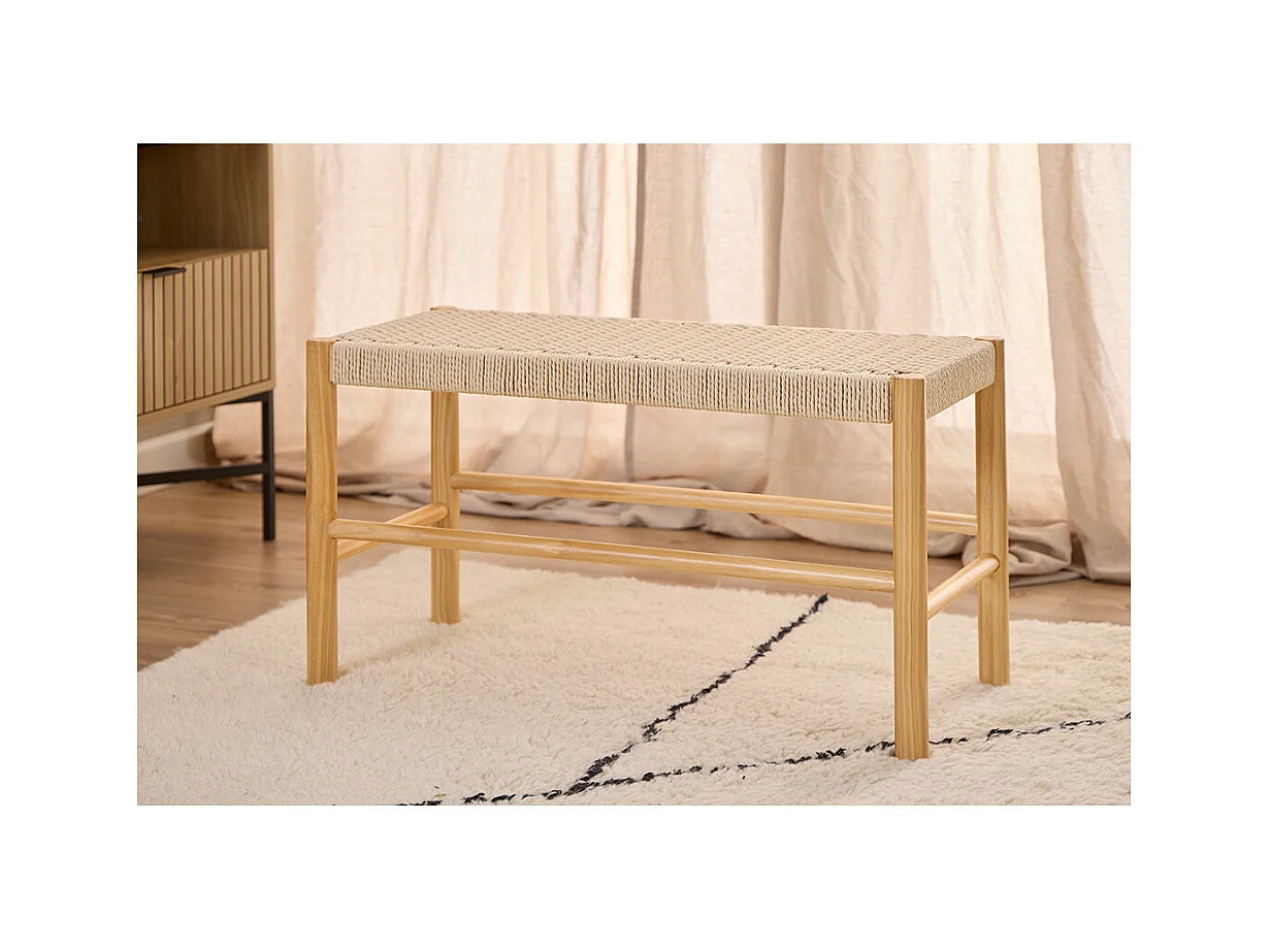 Alvin banc bois blanc.