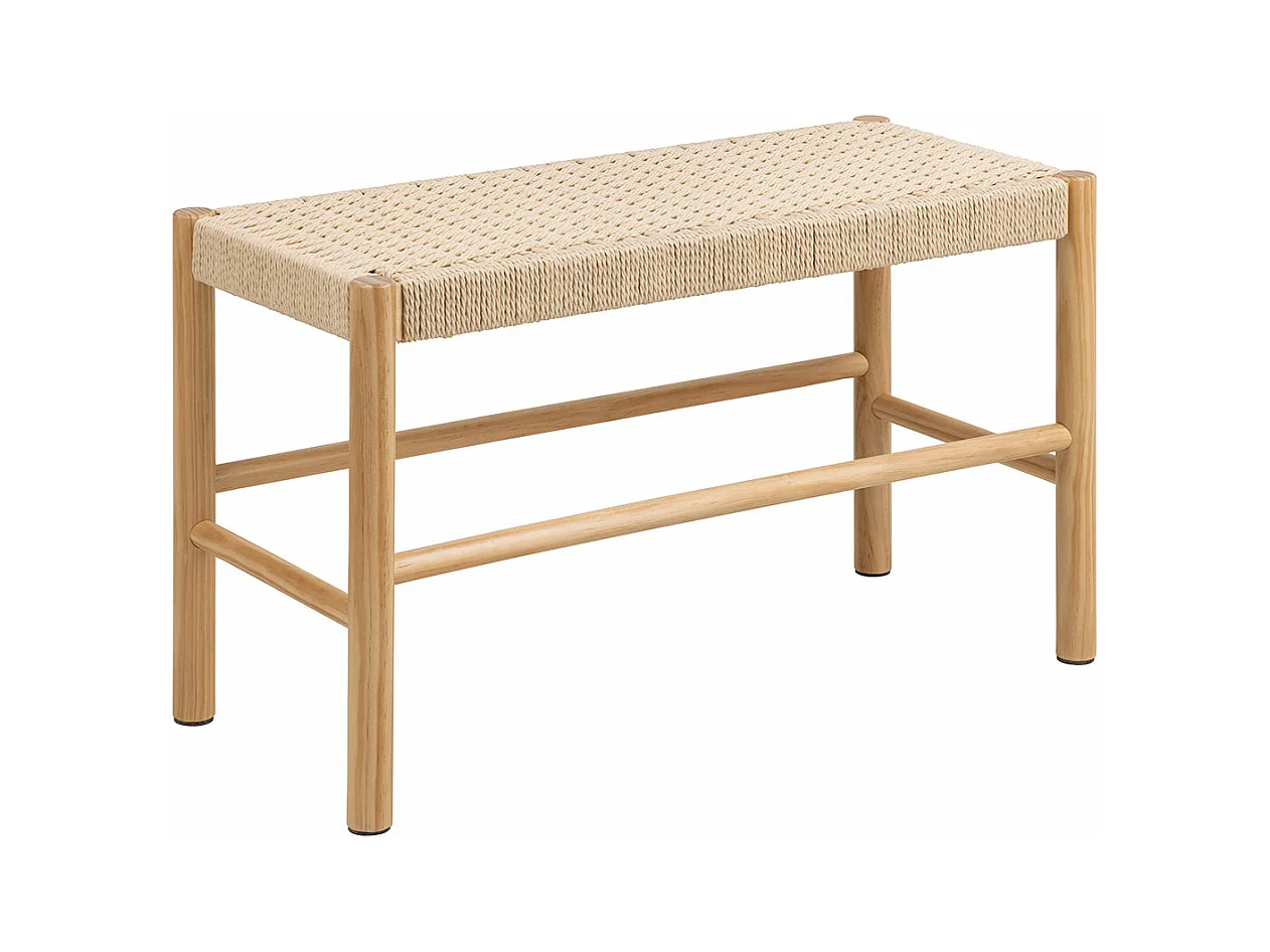 Panca Alvin in legno bianco.