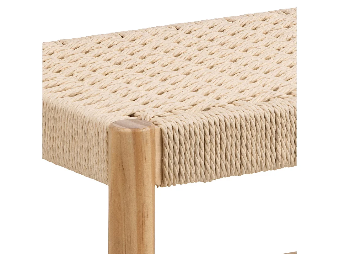 Banco Alvin madera color blanco.