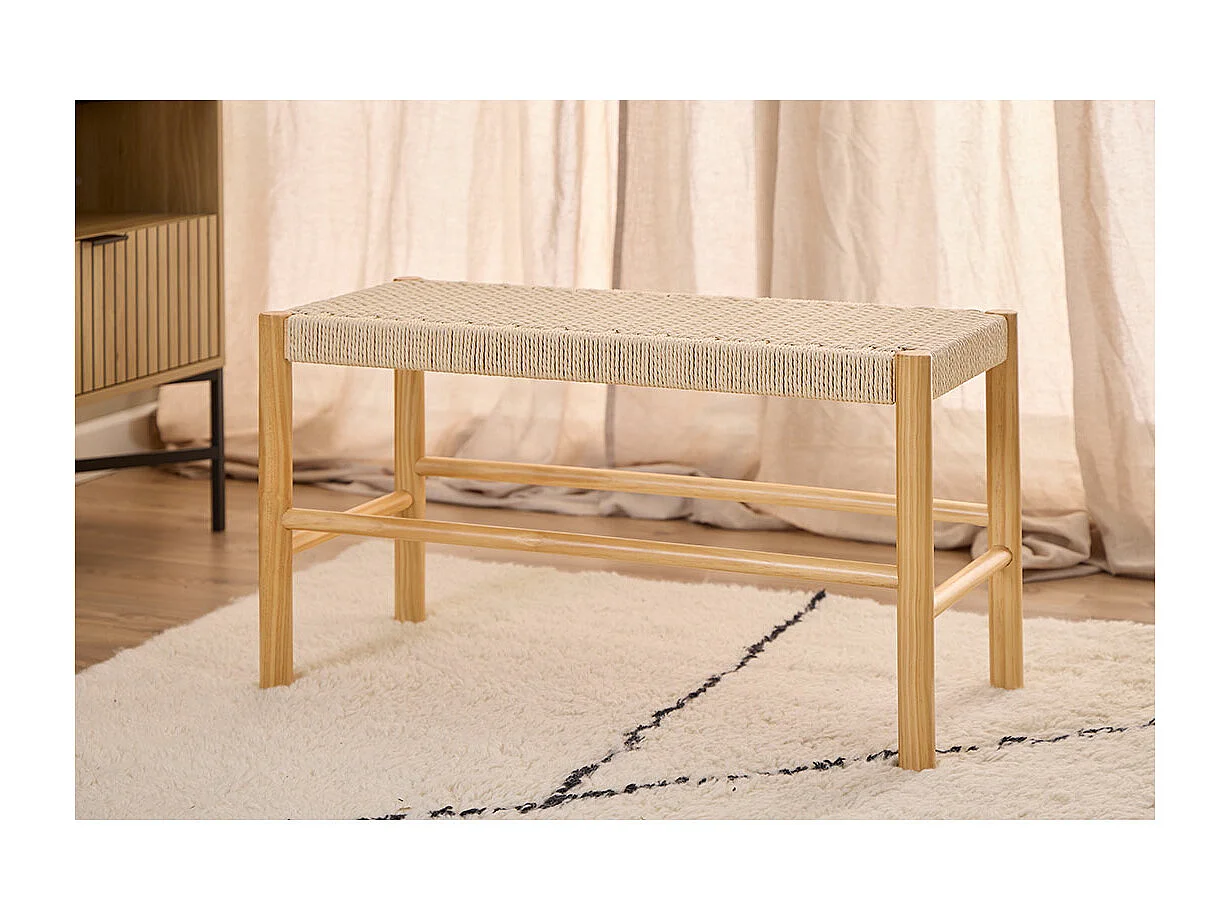 Banco Alvin madera color blanco.