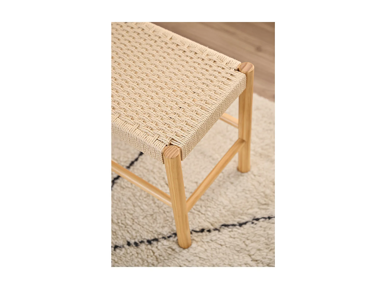 Alvin banc bois blanc.