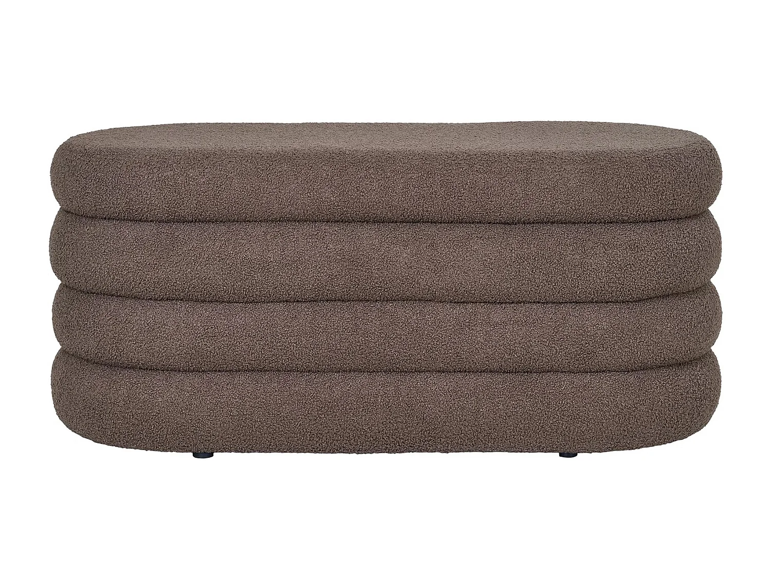 Banc avec rangement tissu brun DARTFORD