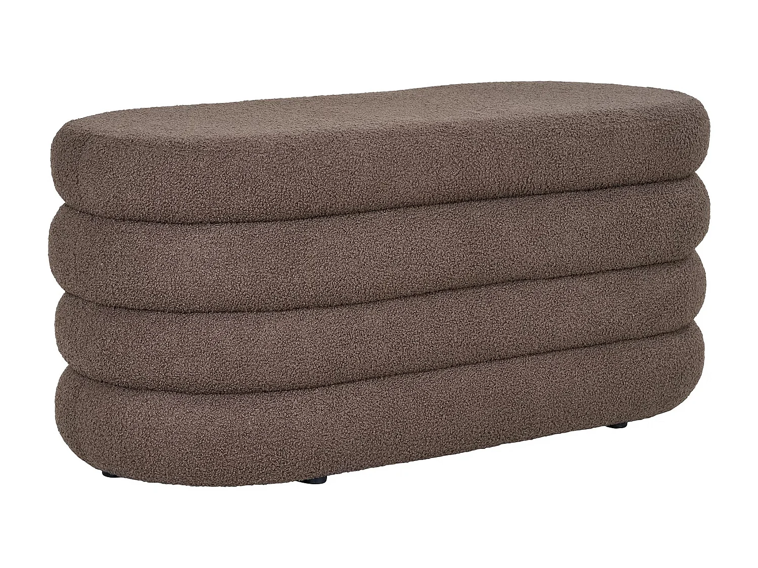 Banc avec rangement tissu brun DARTFORD