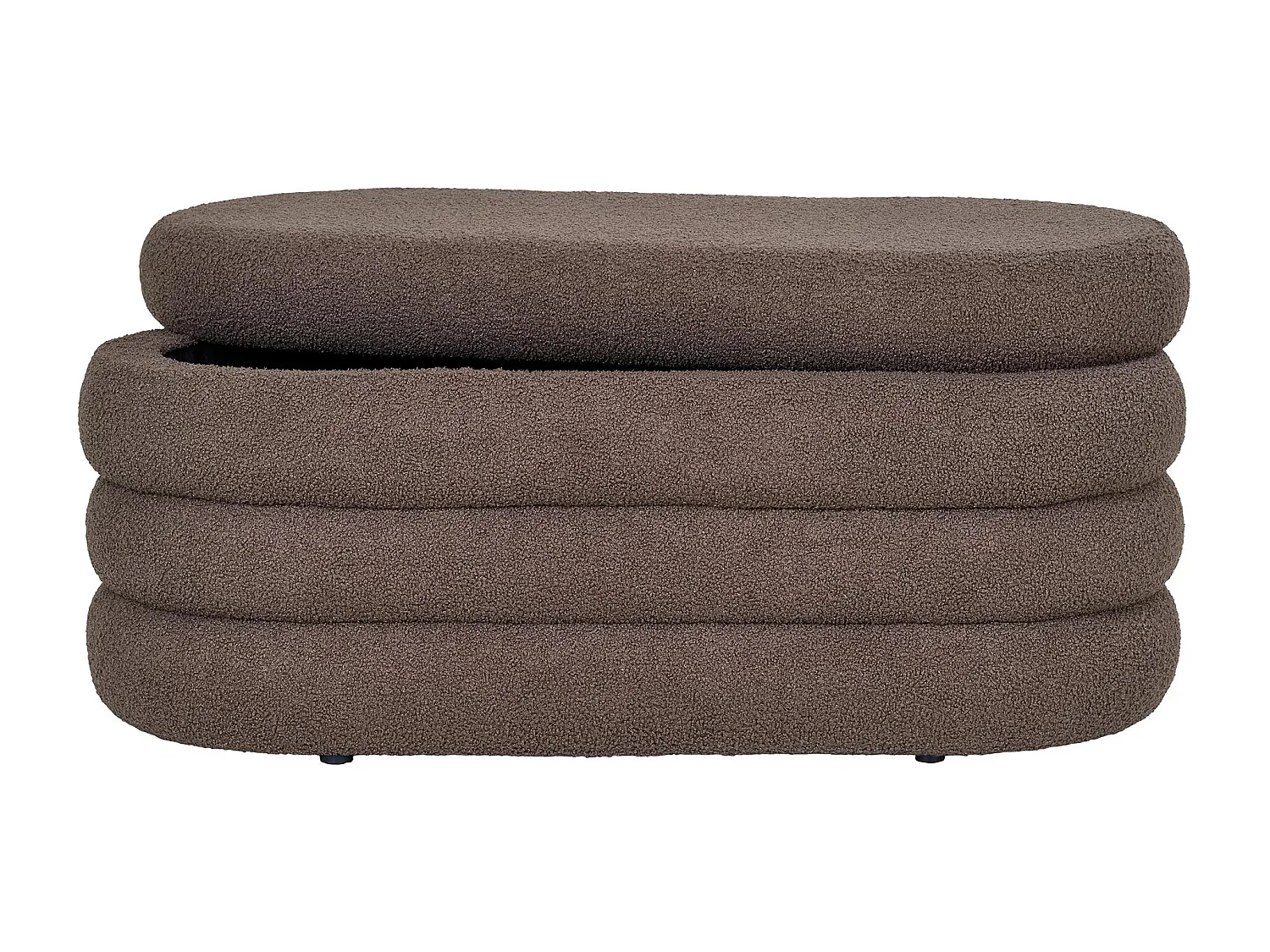 Banc avec rangement tissu brun DARTFORD