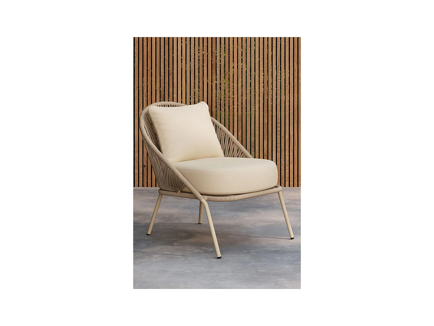 Lindosfauteuil lounge beige.