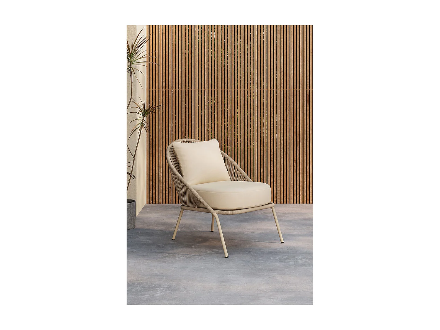 Lindos Loungesessel beige.