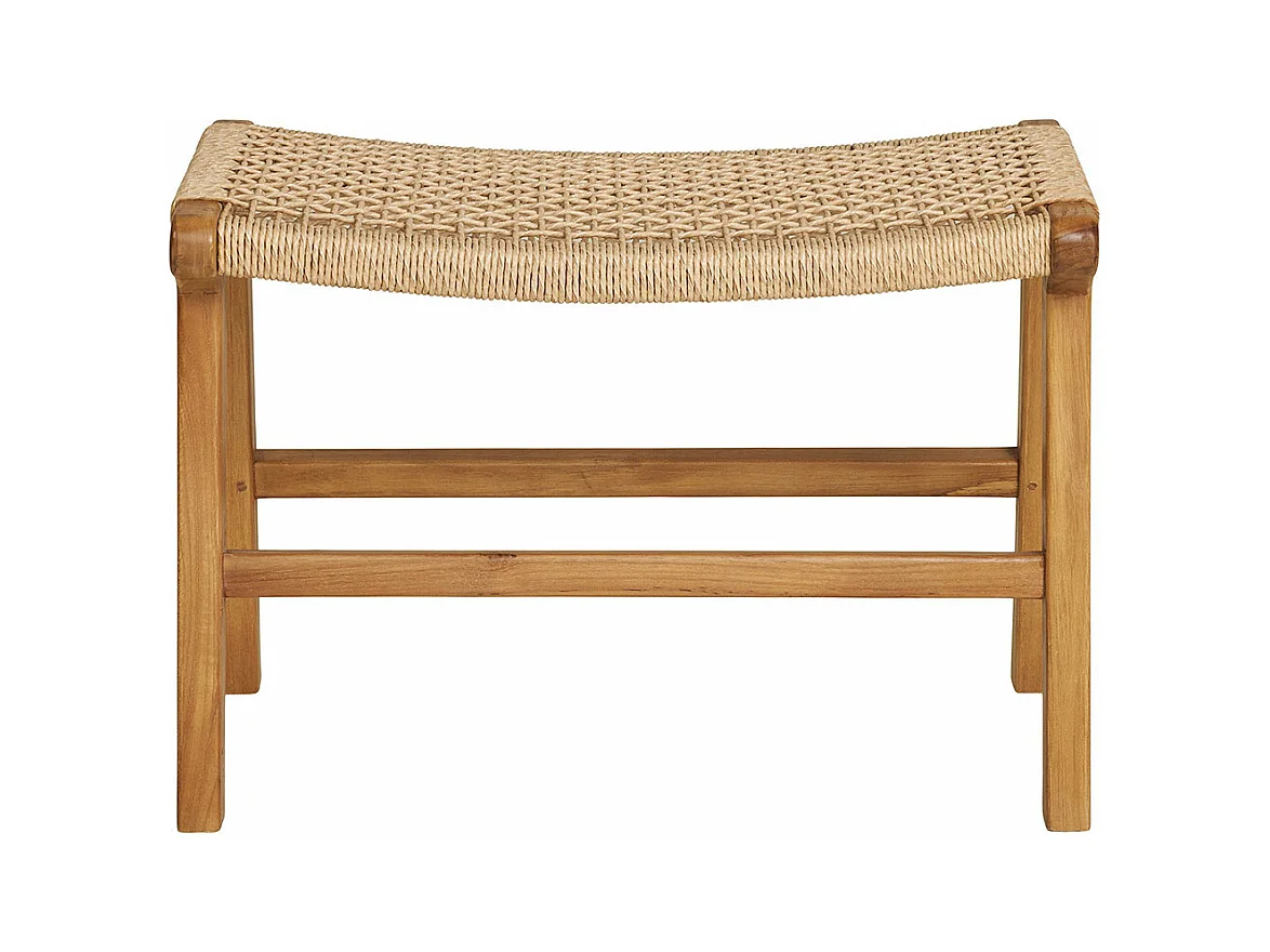 Derby pouf teck, polyrattan.