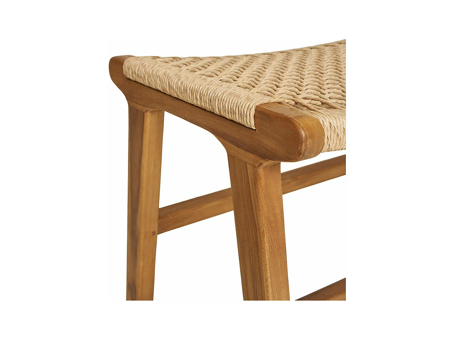 Derby pouf teck, polyrattan.