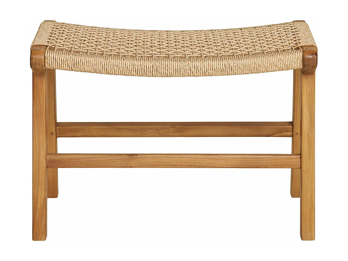 Derby Pouf Teak, Polyrattan.