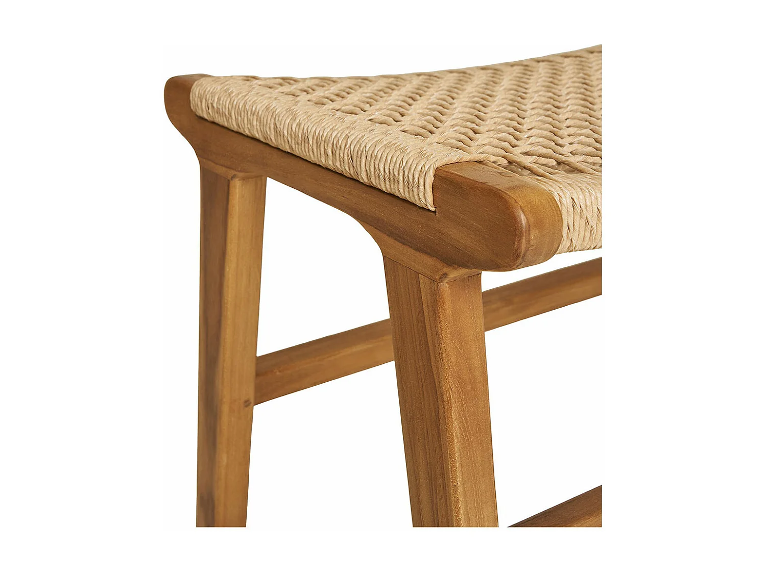 Derby Pouf Teak, Polyrattan.