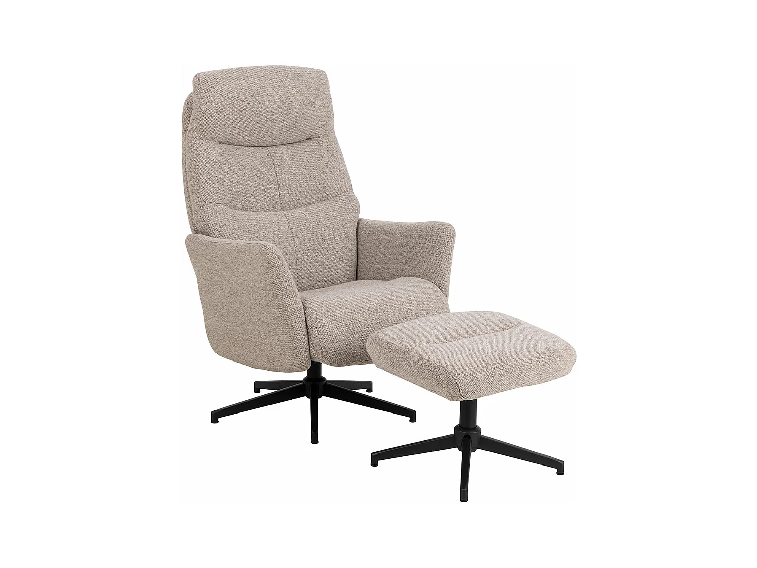 London fauteuil fauteuil inclinable avec repose-pieds bouclé beige.