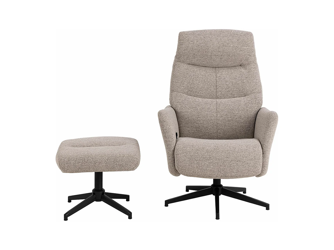 London fauteuil fauteuil inclinable avec repose-pieds bouclé beige.