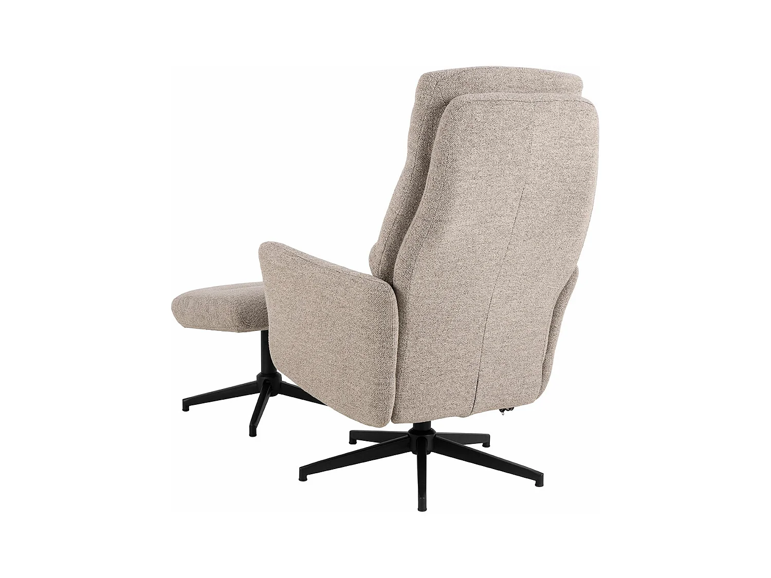 London fauteuil fauteuil inclinable avec repose-pieds bouclé beige.
