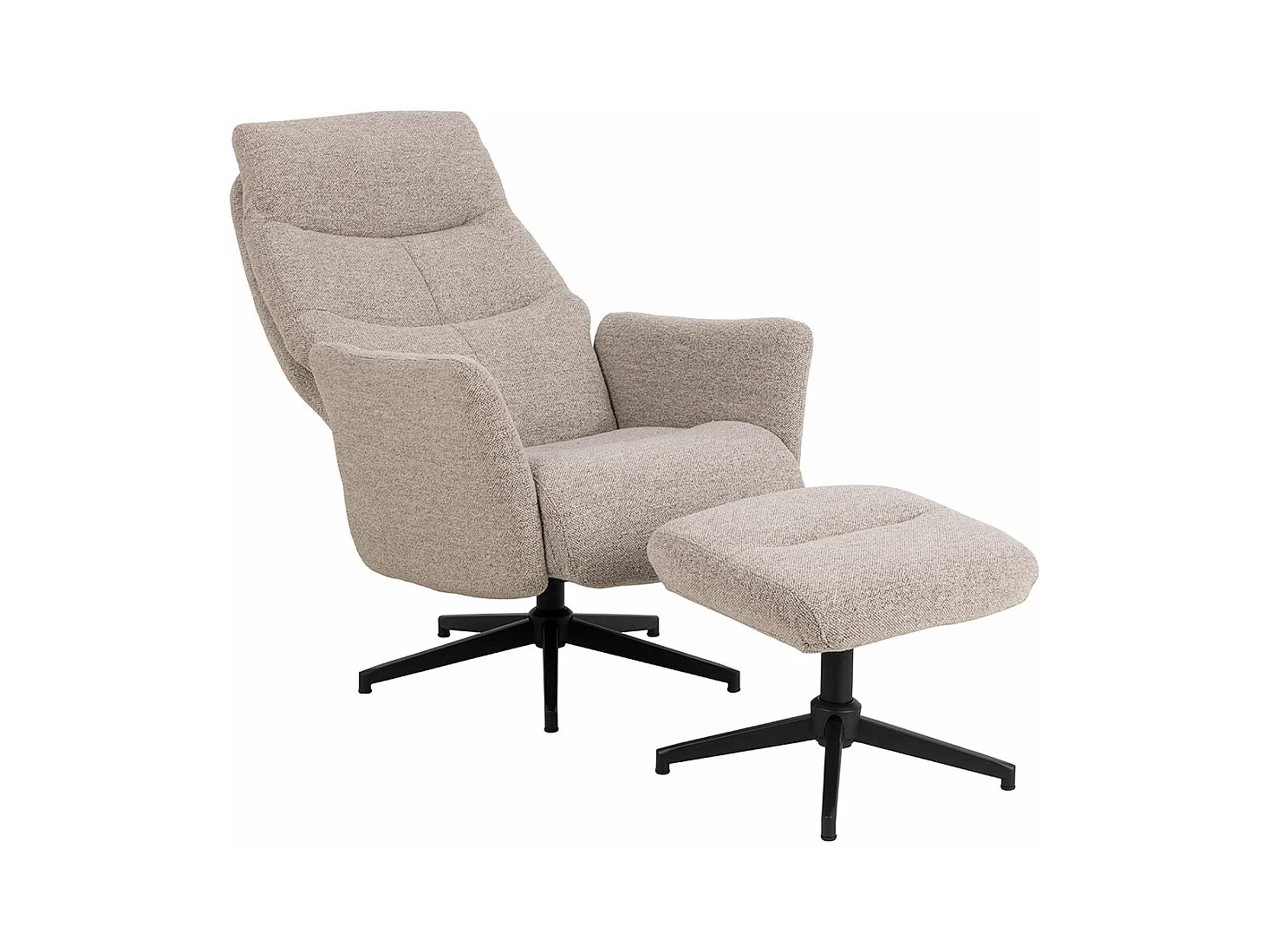 London fauteuil fauteuil inclinable avec repose-pieds bouclé beige.
