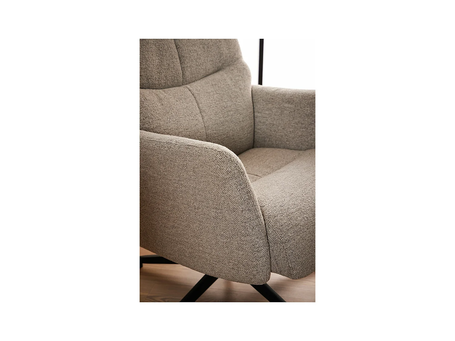 London fauteuil fauteuil inclinable avec repose-pieds bouclé beige.