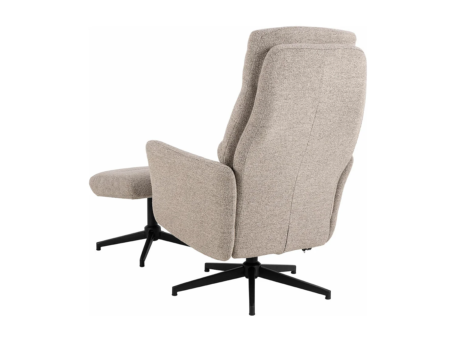 London fauteuil fauteuil inclinable avec repose-pieds bouclé beige.